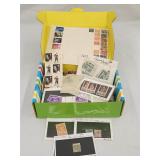 Box of Vintage Worldwide Stamps & Advertising