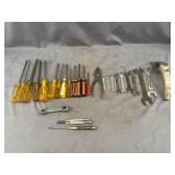 Assorted Screwdrivers, Wrenches, etc.