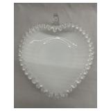 Unmarked Fenton Heart-Shaped Candy Dish