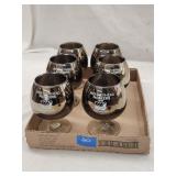 (6)Weatherhead Pioneers 1992 Glass Cups 5'H