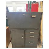 Industrial Metal Drop-Down Desk