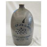 Hamilton & Jones Antique Stoneware Jug 12'Hx7'W