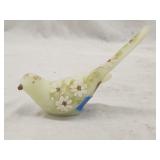 Signed & Marked Fenton Daisies Custard Bird