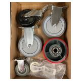 Assorted Casters with Wheels & Roller Bearings