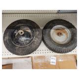 (2)Lawn Mower Tire & Wheel Barrow Tire