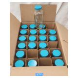 (21)New Berlin Packaging Lidded Glass Bottles 7'H