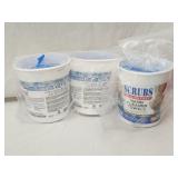 (3)New Scrubs In A Bucket Hand Towels