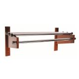 NIB CSL Wood Wall-Mount Garment Rod 12.75'Hx36'W