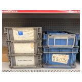 Blue & Gray Stackable Plastic Bins