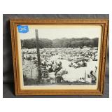 Framed Vintage Midget Car Racing Print 13'ï¿½11'