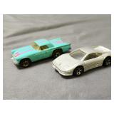 (2) Vintage Hotwheels Ferrari & Thunderbird