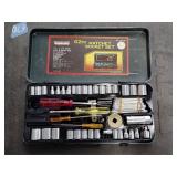 Triumph tool set, 3/8' and 1/4' sockets, wrenches,