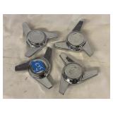 4- Chrome Gorilla center wheel hubcaps