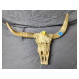 Resin Skull w/ Real Horns 18'Wx15'Lx8.5'