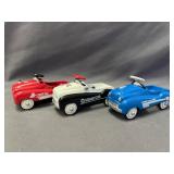 3 Die Cast Mini Pedal Cars - 3x1.25x1.75ï¿½