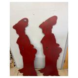 Vintage Life Size Wood Folk Art Cutouts 24ï¿½x60ï¿½