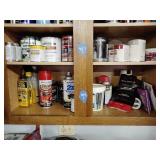 Assorted paints, lubricants, misc.