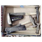 Auto body hammers with teardrop dolly