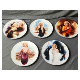 (5) Marilyn Monroe Collectors Plates 8'
