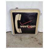 Lighted Verizon phone sign double sided