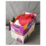 Box of Rags/Cloths & Menards Nail Pouch