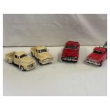 (4) Diecast Replica Trucks Ford & Chevrolet -