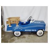 Delivery truck pedal car metal with wood