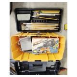 Craftsman plastic toolbox , dremel, pencils,