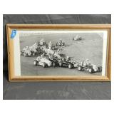 Framed Vintage Midget Car Racing Print 17.5'ï¿½9.5'