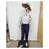 Mannequin with Ford parts manager uniform