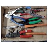 Pliers, wire strippers, needle nose pliers
