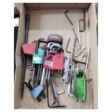 Flat of hex wrenches