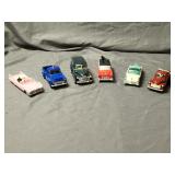 (6)Pc Toy Car Lot Metal & Plastic w/ Hallmark