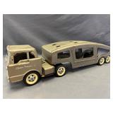 Structo Pressed Steel Car Hauler Truck