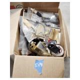 Box of assorted auto parts