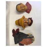 (2) Chalkware Wall Art Plaques Tecumseh & Rumania