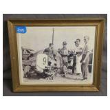 Framed Vintage Midget Race Car Print 13'ï¿½10.75'