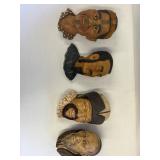 (2) Chalkware Wall Art Plaques 4.5ï¿½, 5.5ï¿½