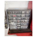 Plastic hardware organizer, 12.5' x 6.25' x 13.5'