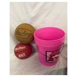 Big R Bucket , 2- Basketballs