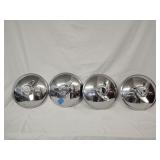 Set of 4 chrome Chevy Rally wheel center caps