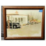 Giovenale Mobile Gas Framed Water Color Print