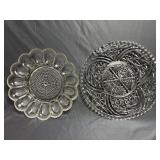 Glass Deviled Egg Dish & Serving Tray