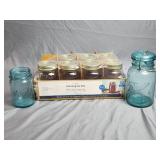 (2) Ball Jars & (7) New 1pt Jars