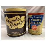 Charles Pretzels & Hygrade Cocktail Sticks Tins