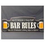Bar Rules Sign- 30x11'