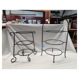 (2) Metal Cake Stands 23'-13.5'H