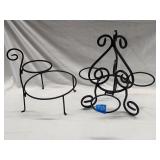 (2) Metal Dessert Stands
