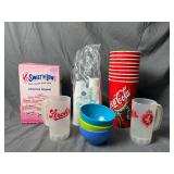Assorted Cups, Sweet'Low, & Kitchen Items