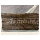 Armour Meats Wooden Crate - 15.25x7.25x7'